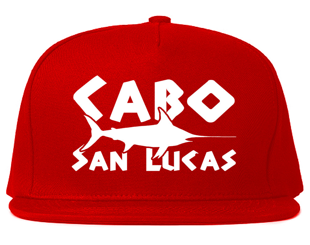 Cabo San Lucas Mexico Swordfish Mens Snapback Hat Red