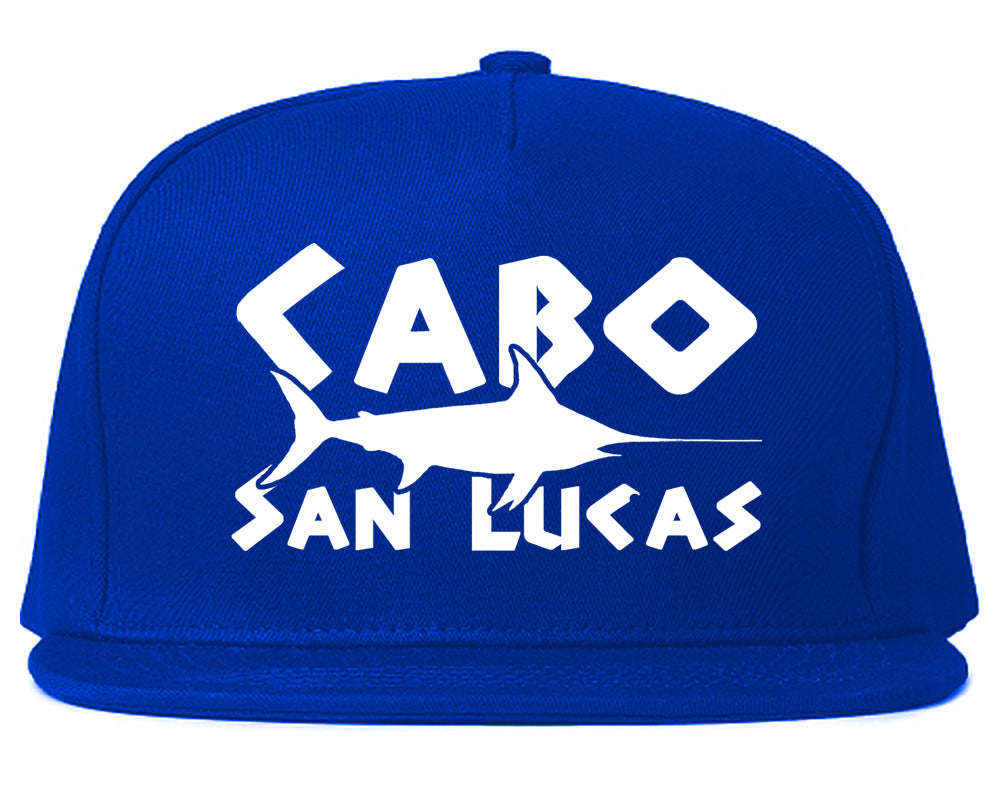 Cabo San Lucas Mexico Swordfish Mens Snapback Hat Royal Blue