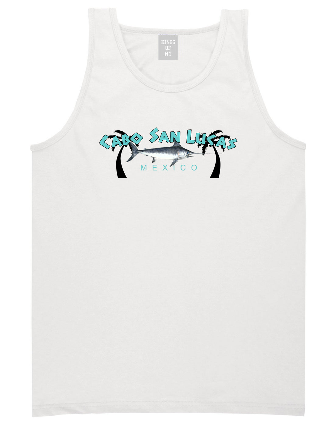 Cabo San Lucas Mexico Swordfish Mens Tank Top T-Shirt White