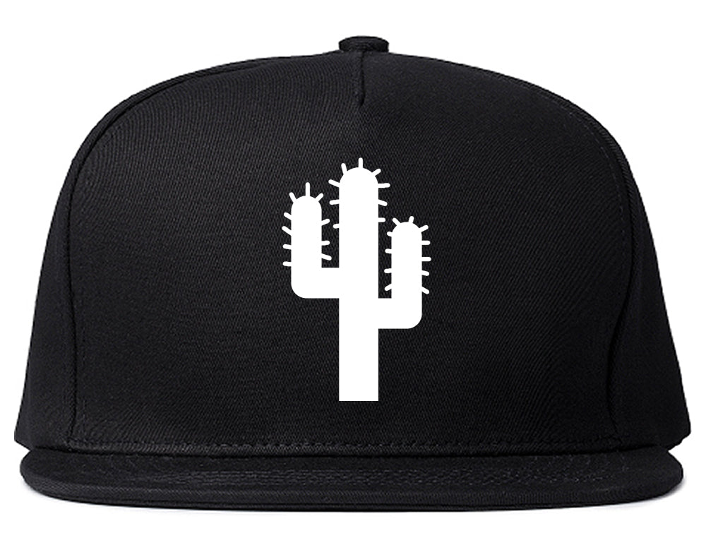 Cactus Logo Chest Snapback Hat Black