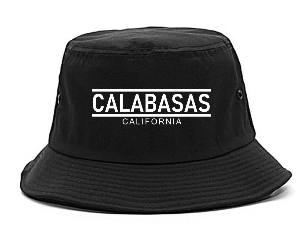 Calabasas California City Lines Mens Bucket Hat Black