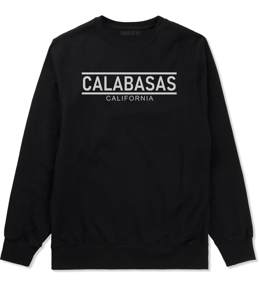 Calabasas California City Lines Mens Crewneck Sweatshirt Black