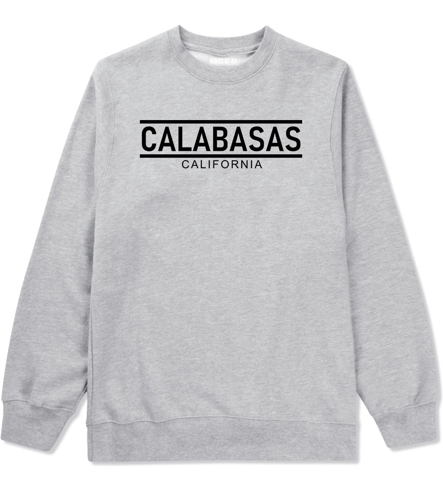 Calabasas California City Lines Mens Crewneck Sweatshirt Grey