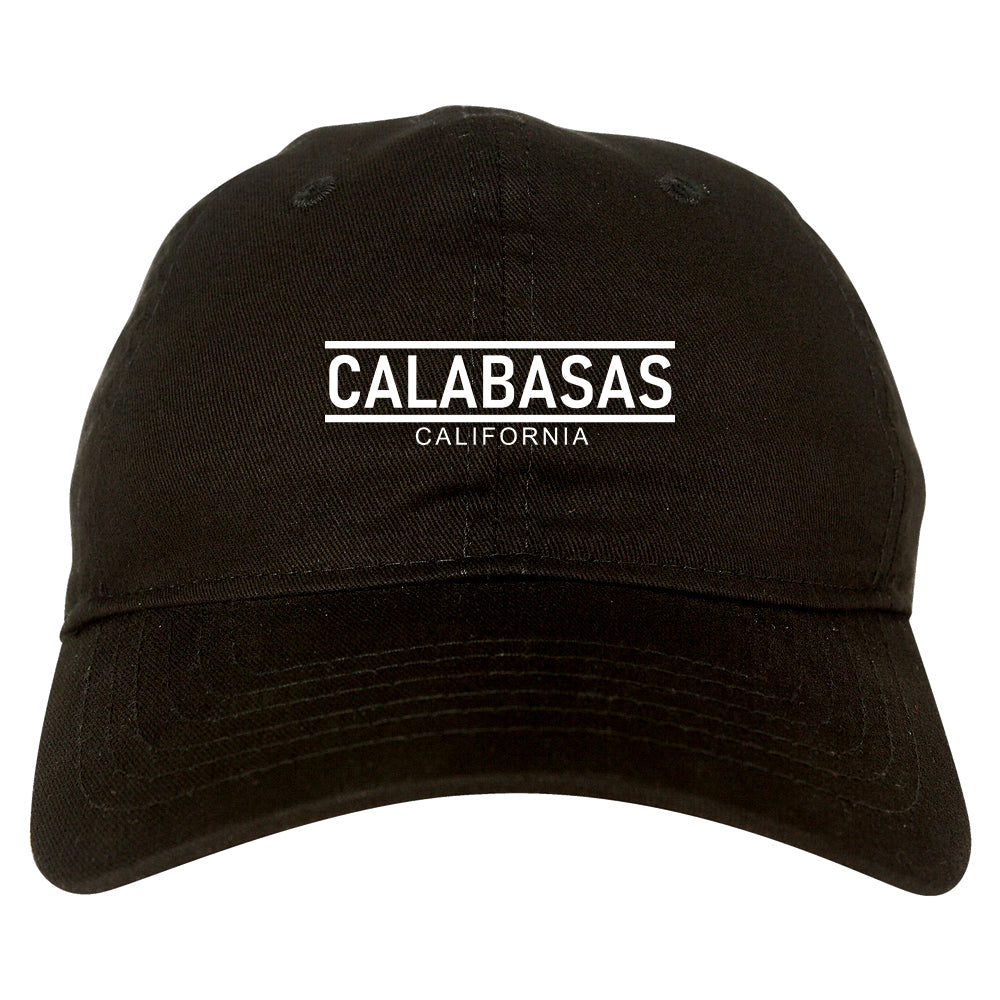 Calabasas California City Lines Mens Dad Hat Black