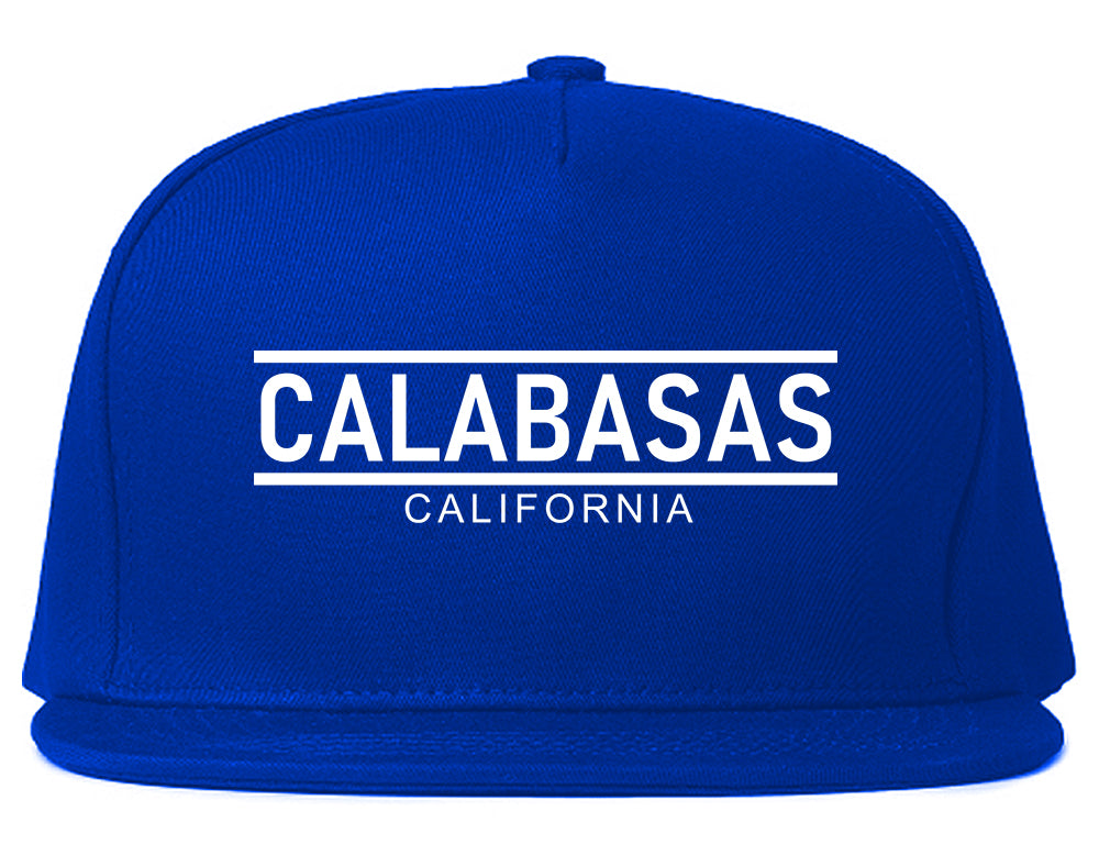 Calabasas California City Lines Mens Snapback Hat Royal Blue