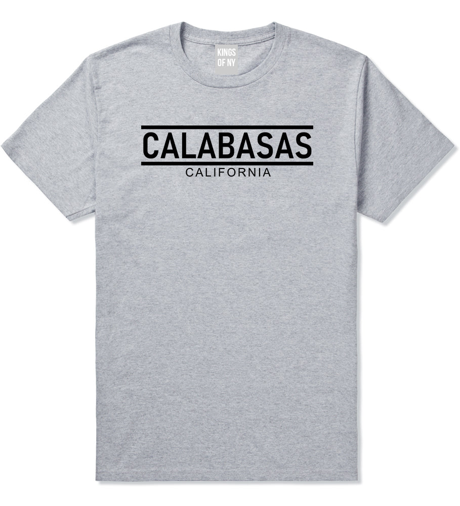Calabasas California City Lines Mens T-Shirt Grey