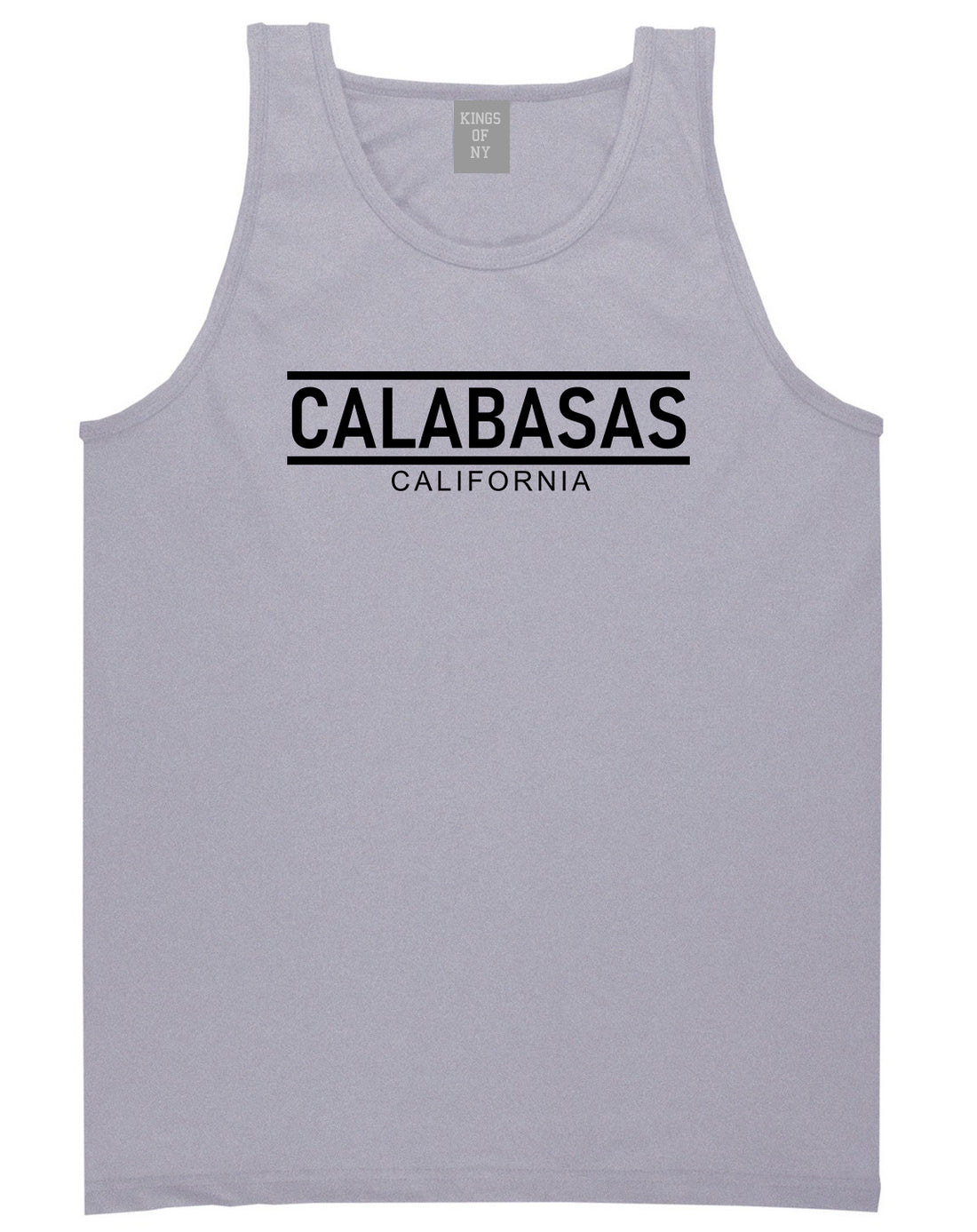 Calabasas California City Lines Mens Tank Top T-Shirt Grey