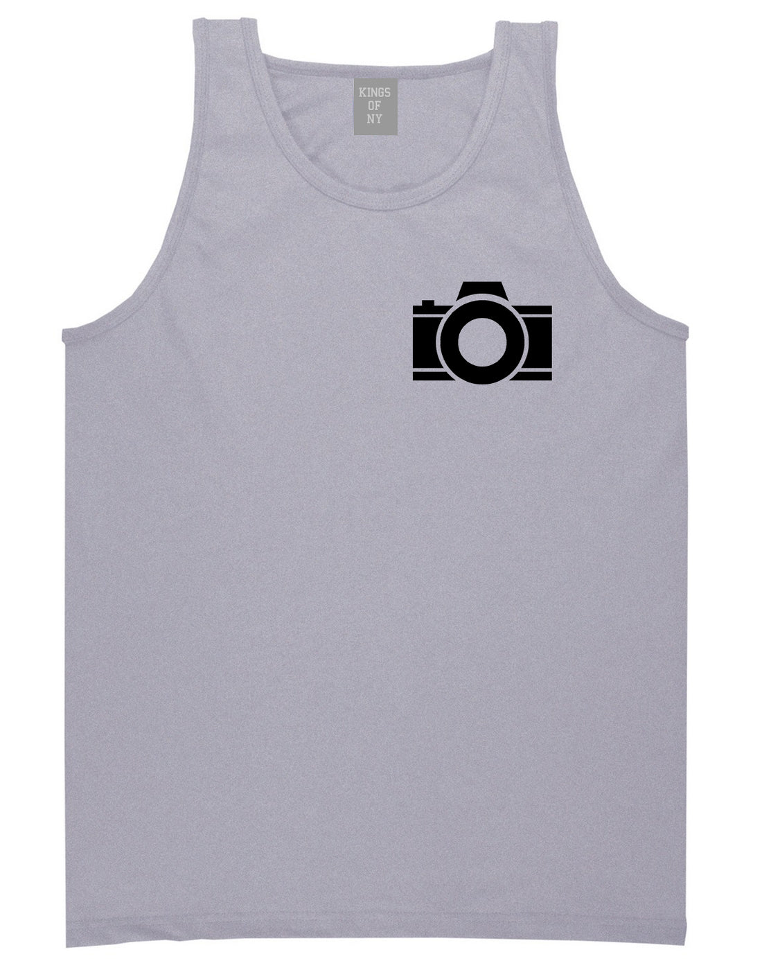 Camera Photographer Chest Grey Tank Top Shirt by Kings Of NY