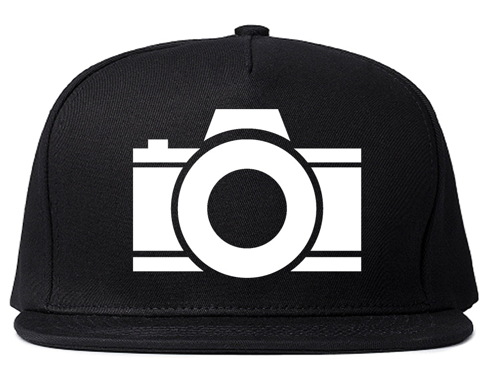 Camera Photographer Chest Snapback Hat Black