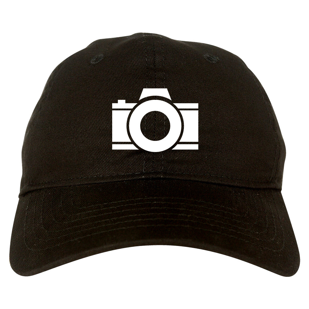 Camera Photographer Chest Dad Hat Baseball Cap Black