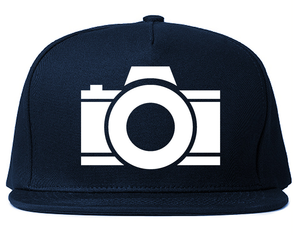 Camera Photographer Chest Snapback Hat Blue