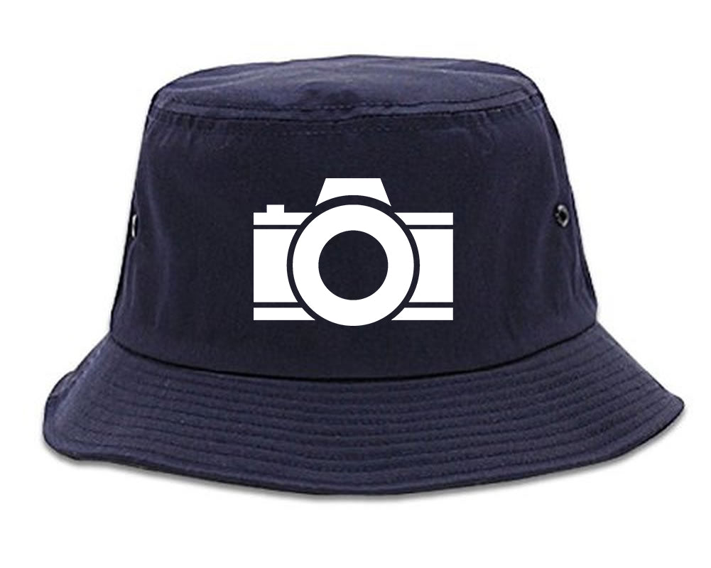 Camera Photographer Chest Bucket Hat Blue