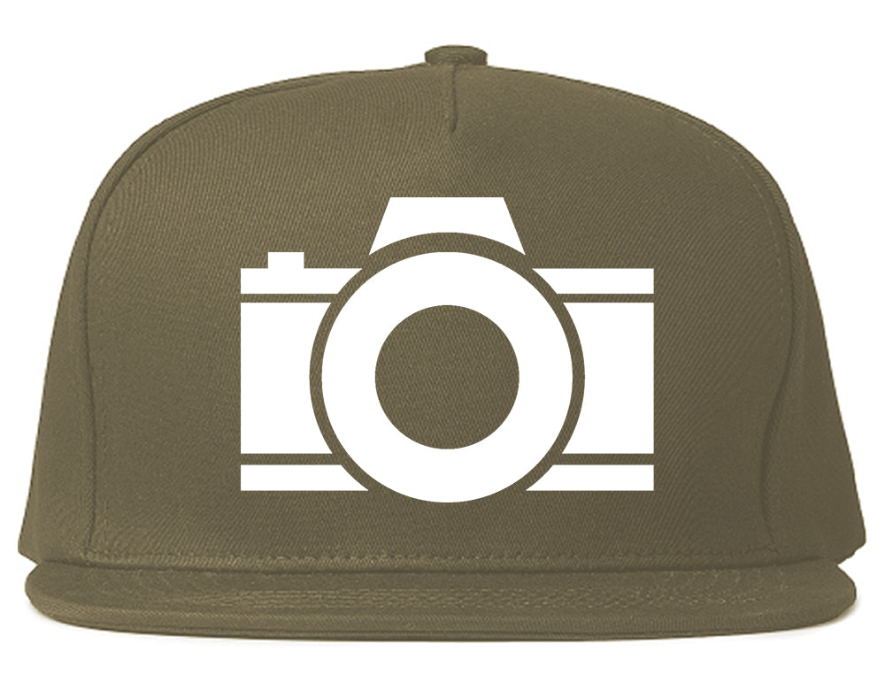 Camera Photographer Chest Snapback Hat Grey