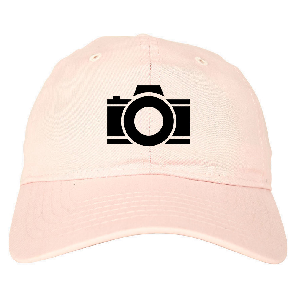 Camera Photographer Chest Dad Hat Baseball Cap Pink