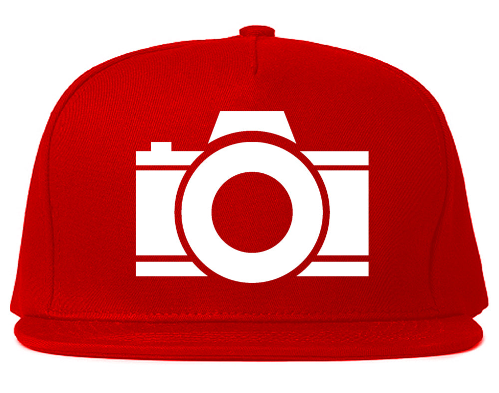Camera Photographer Chest Snapback Hat Red