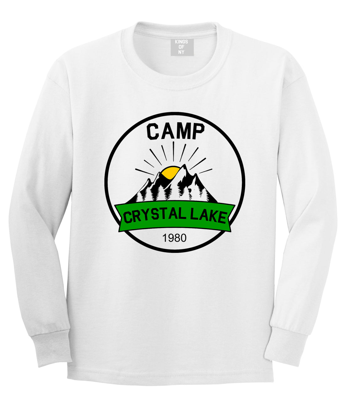 Camp Crystal Lake 1980 Counselor Mens Long Sleeve T-Shirt White