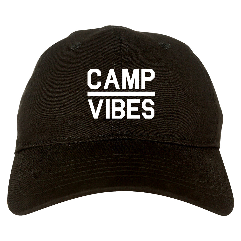 Camp Vibes Dad Hat Baseball Cap Black