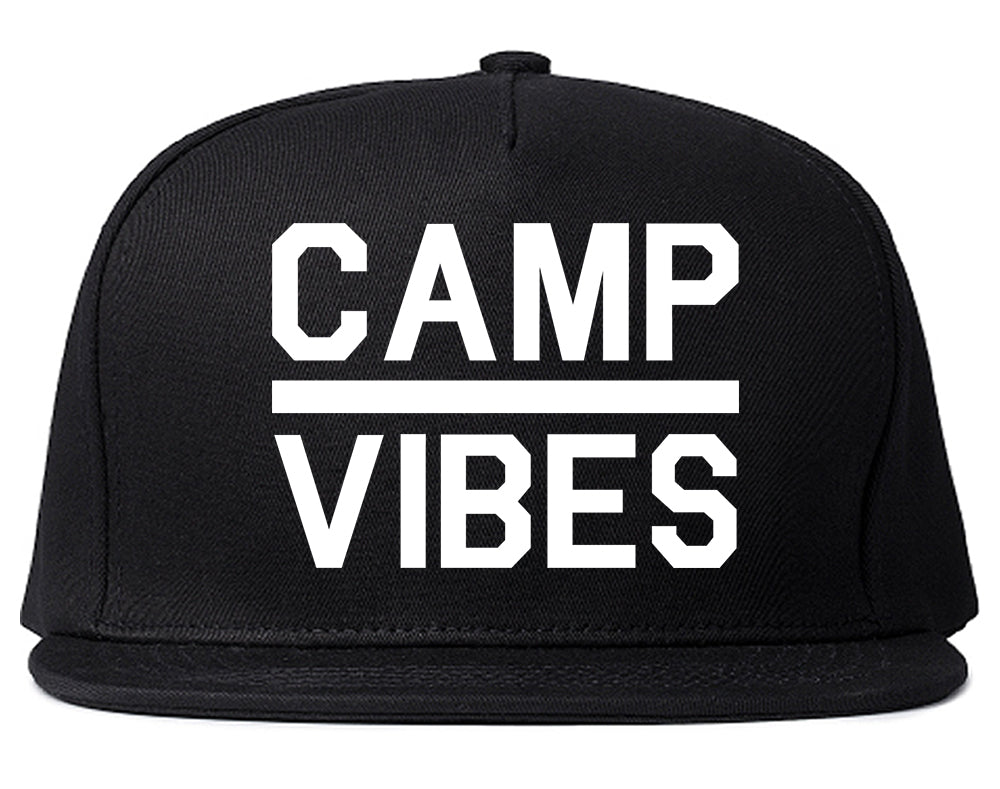 Camp Vibes Snapback Hat Black