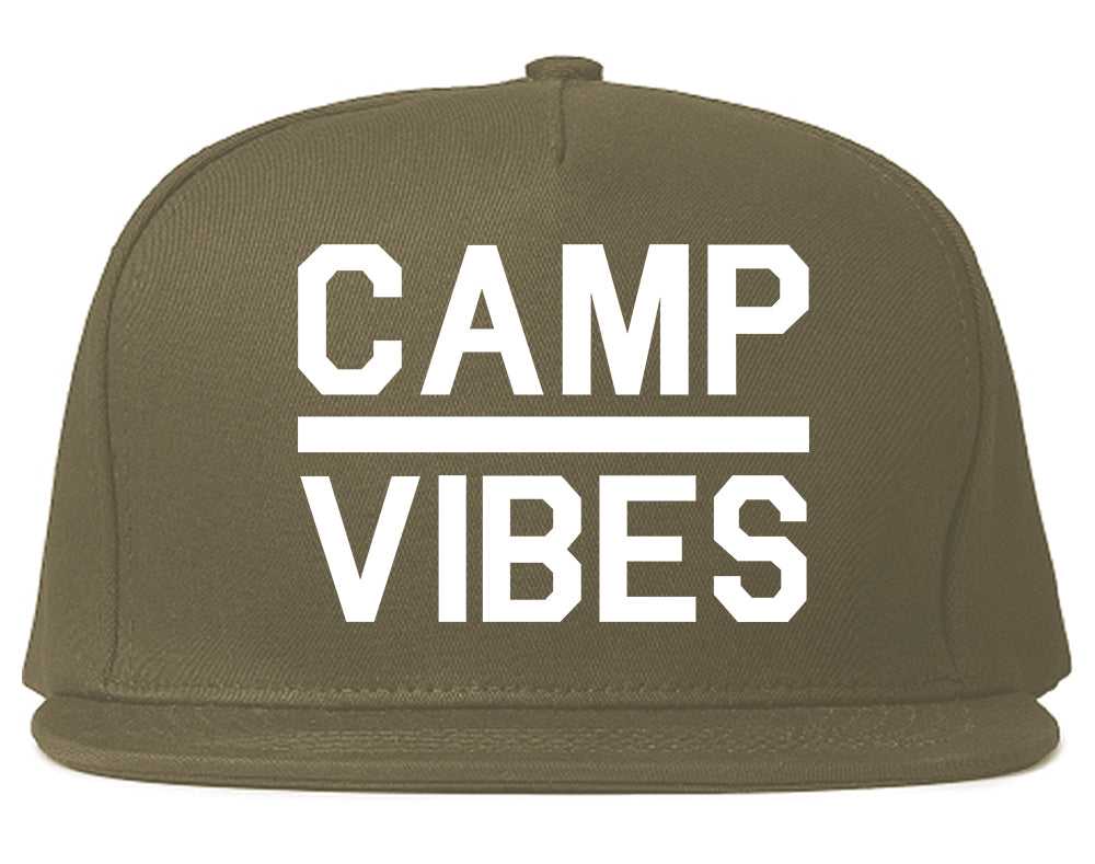 Camp Vibes Snapback Hat Grey