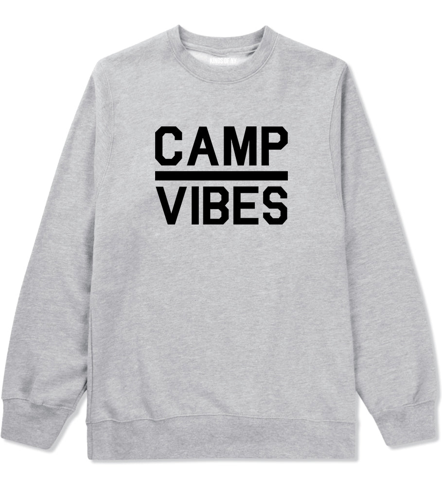 Camp Vibes Grey Crewneck Sweatshirt by Kings Of NY