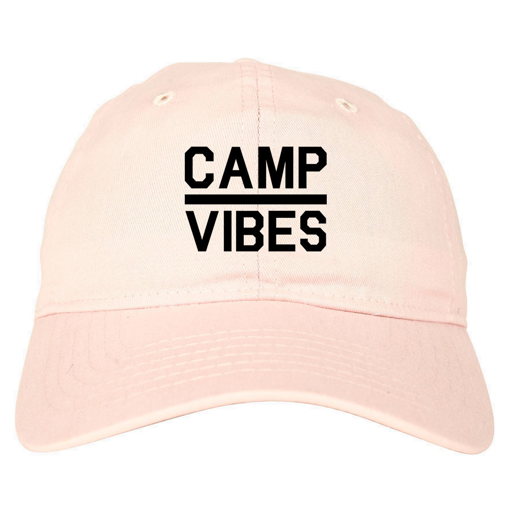Camp Vibes Dad Hat Baseball Cap Pink