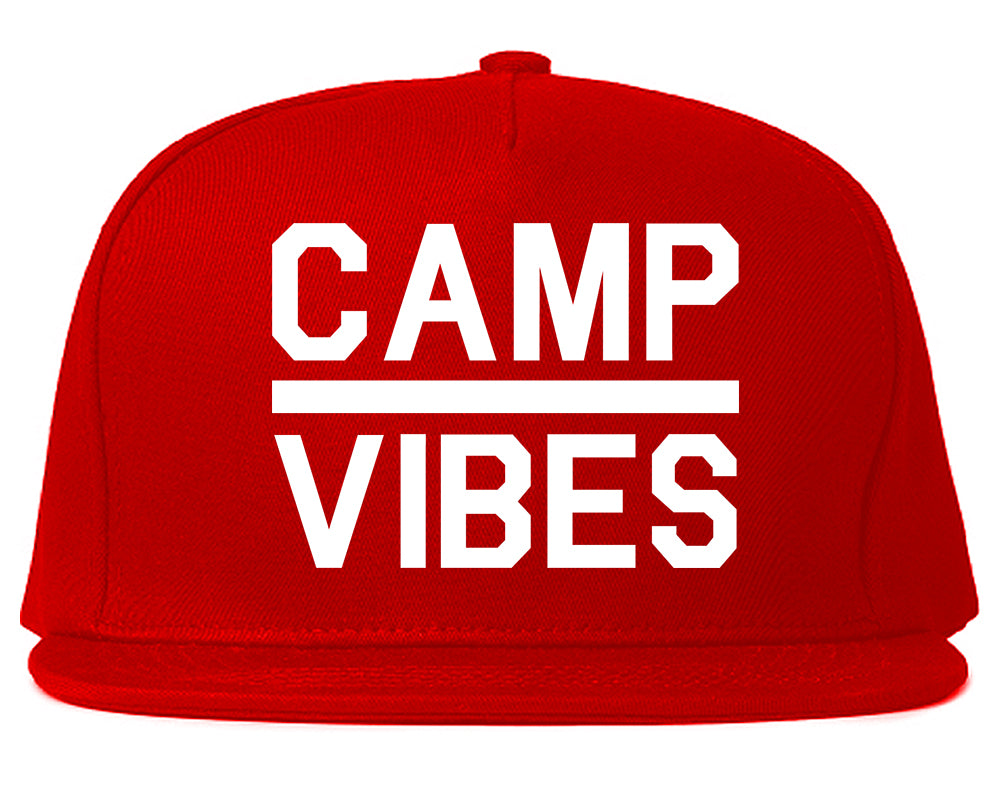 Camp Vibes Snapback Hat Red