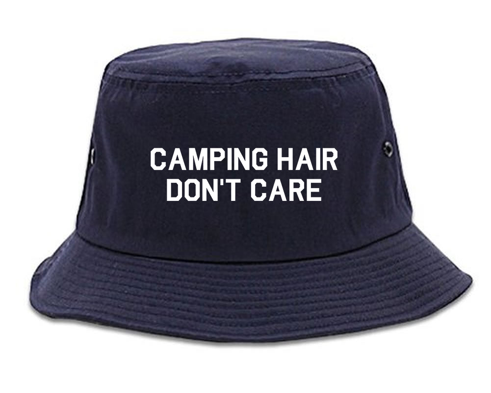 Camping Hair Dont Care Bucket Hat Blue