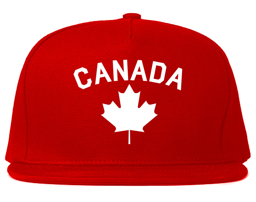 Canada Maple Leaf Red Mens Snapback Hat Red
