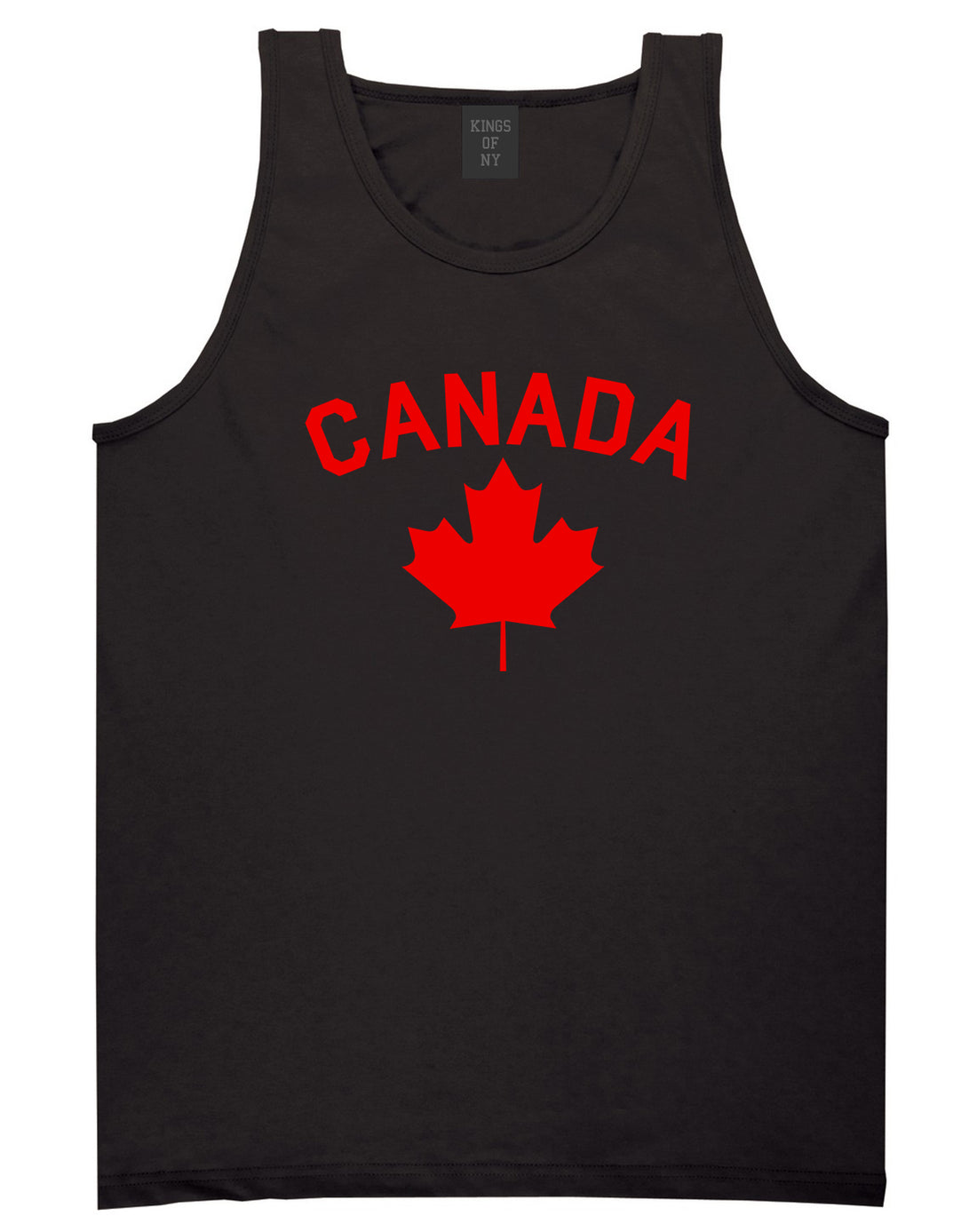 Canada Maple Leaf Red Mens Tank Top Shirt Black