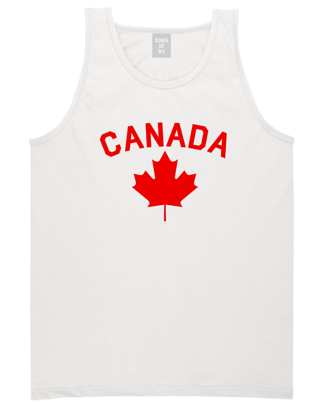 Canada Maple Leaf Red Mens Tank Top Shirt White