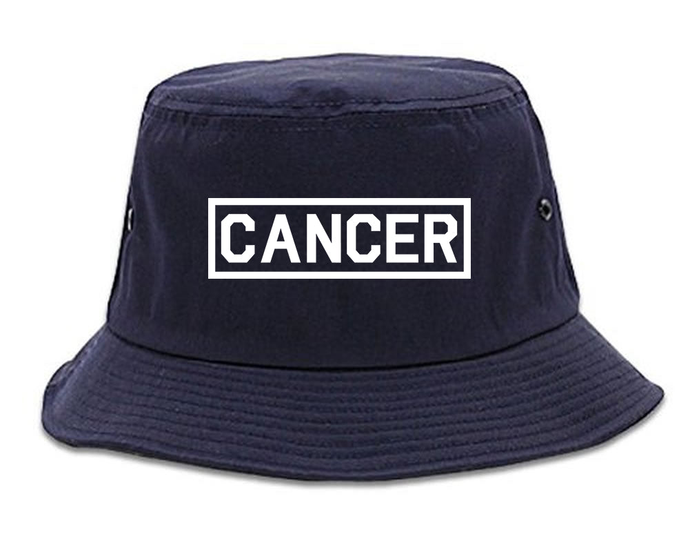Cancer_Horoscope_Sign Navy Blue Bucket Hat