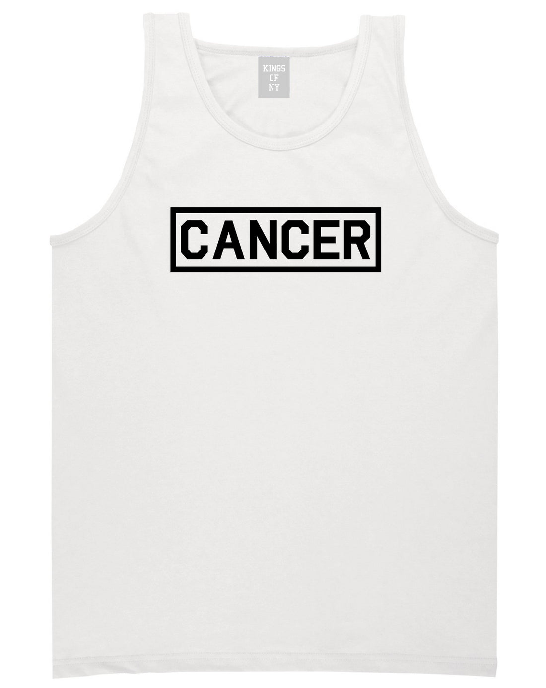 Cancer Horoscope Sign Mens White Tank Top Shirt by KINGS OF NY