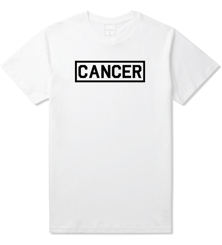 Cancer Horoscope Sign Mens White T-Shirt by KINGS OF NY