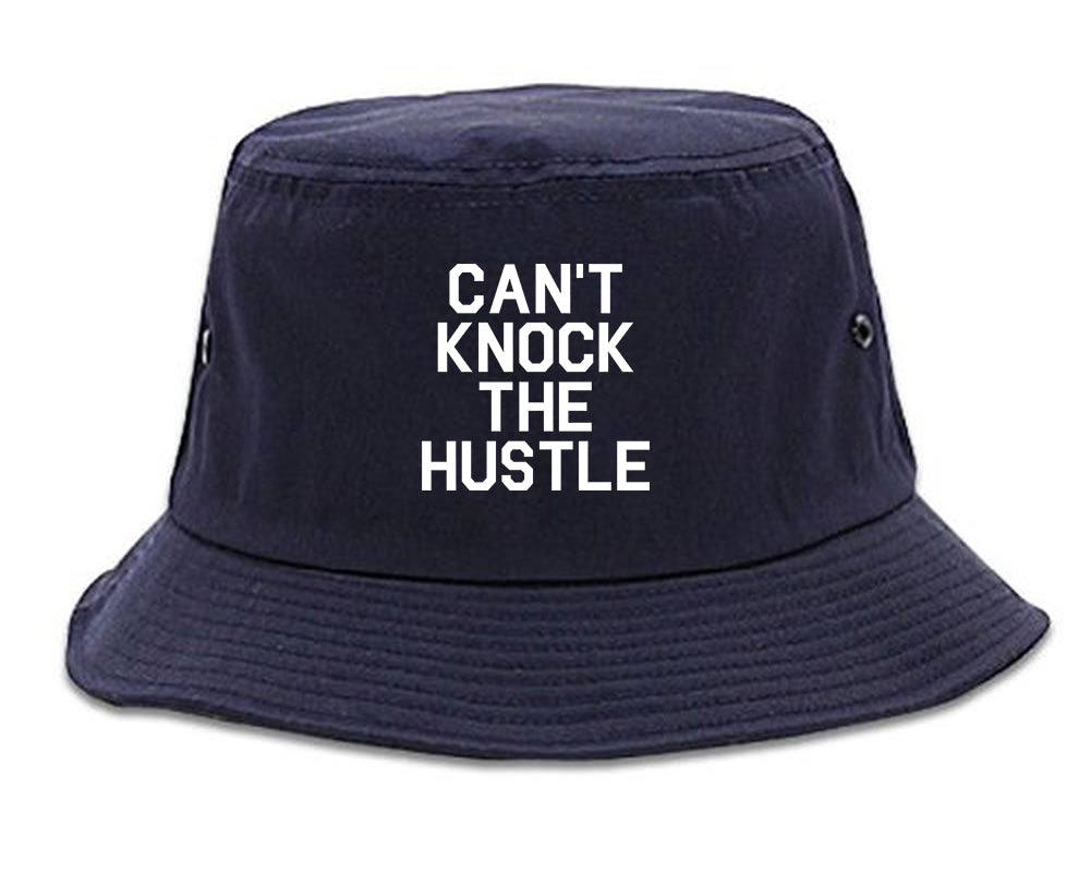 Cant Knock The Hustle Mens Snapback Hat Navy Blue