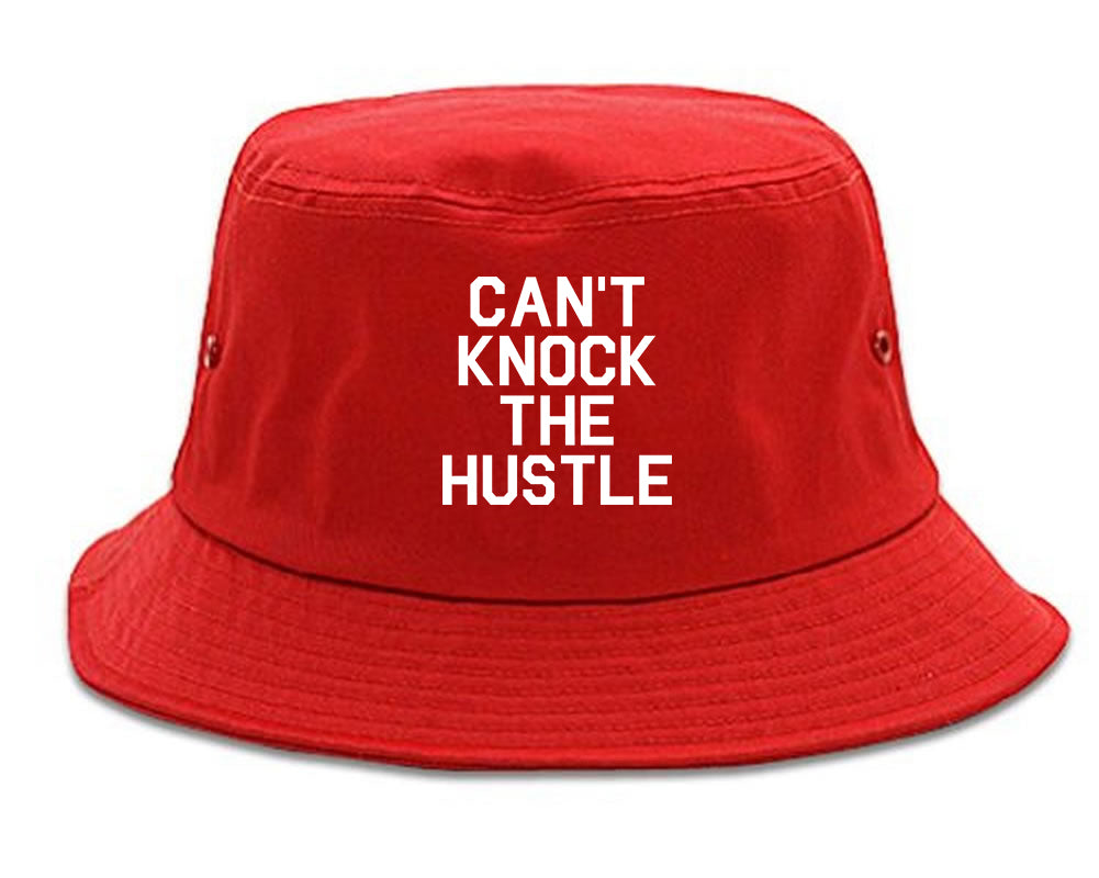 Cant Knock The Hustle Mens Snapback Hat Red