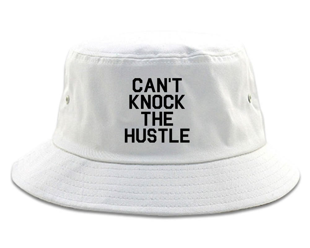 Cant Knock The Hustle Mens Snapback Hat White