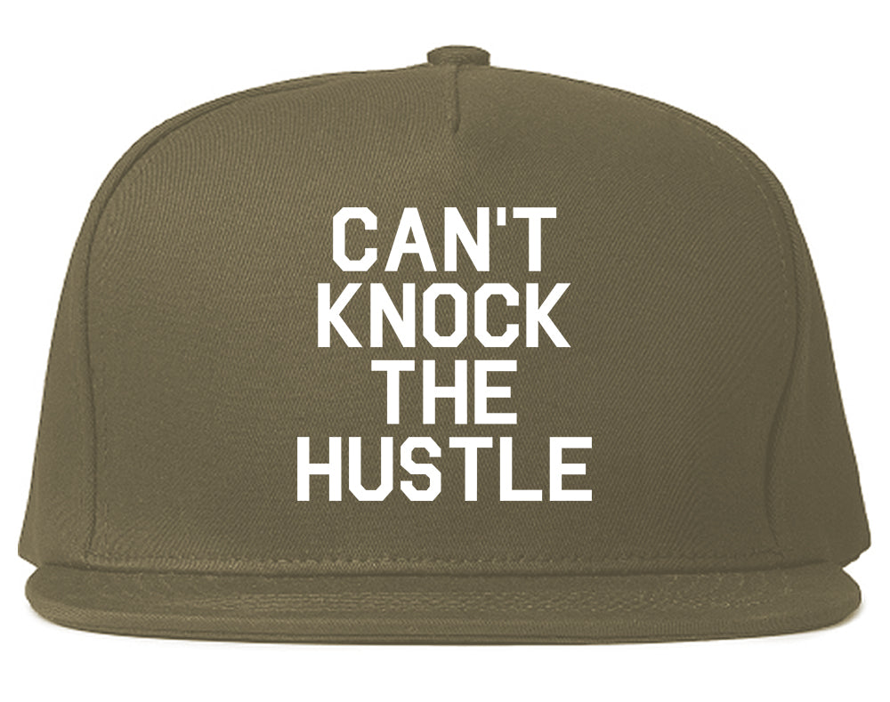 Cant Knock The Hustle Mens Snapback Hat Grey