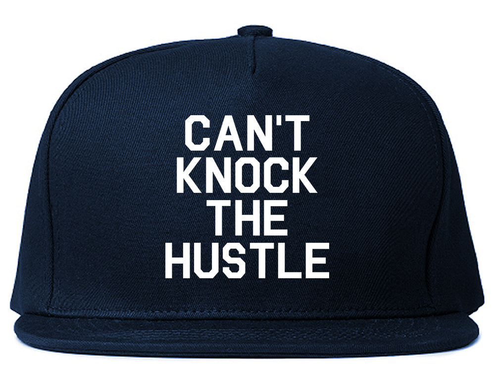 Cant Knock The Hustle Mens Snapback Hat Navy Blue