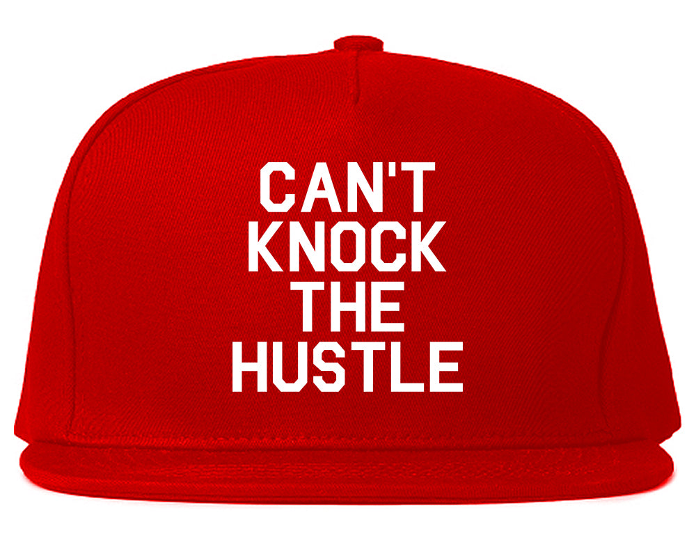 Cant Knock The Hustle Mens Snapback Hat Red
