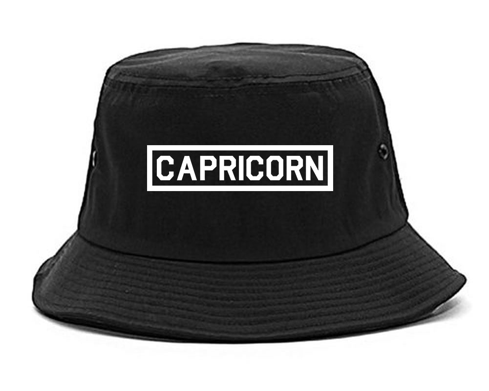 Capricorn_Horoscope_Sign Black Bucket Hat