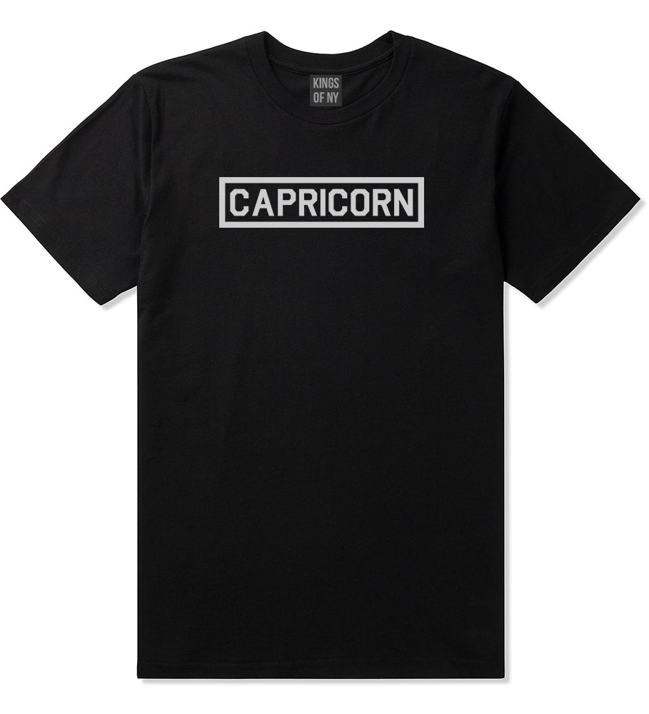 Capricorn Horoscope Sign Mens Black T-Shirt by KINGS OF NY