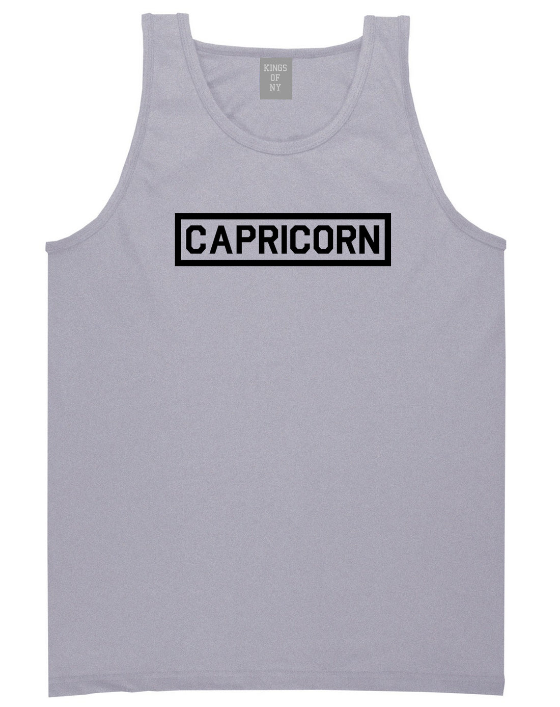 Capricorn Horoscope Sign Mens Grey Tank Top Shirt by KINGS OF NY