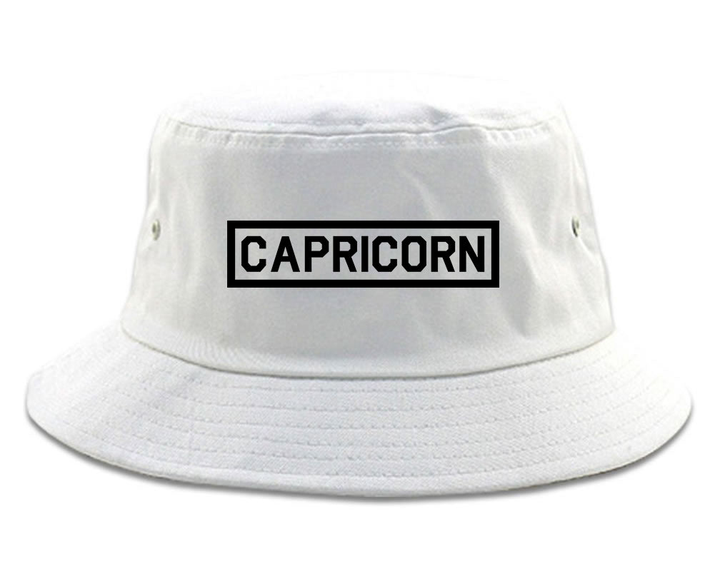 Capricorn_Horoscope_Sign White Bucket Hat