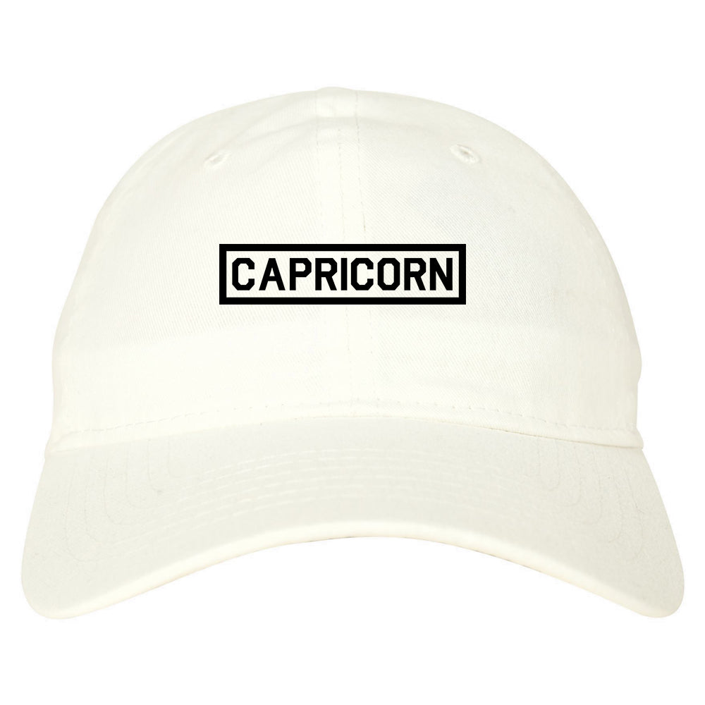 Capricorn_Horoscope_Sign White Dad Hat