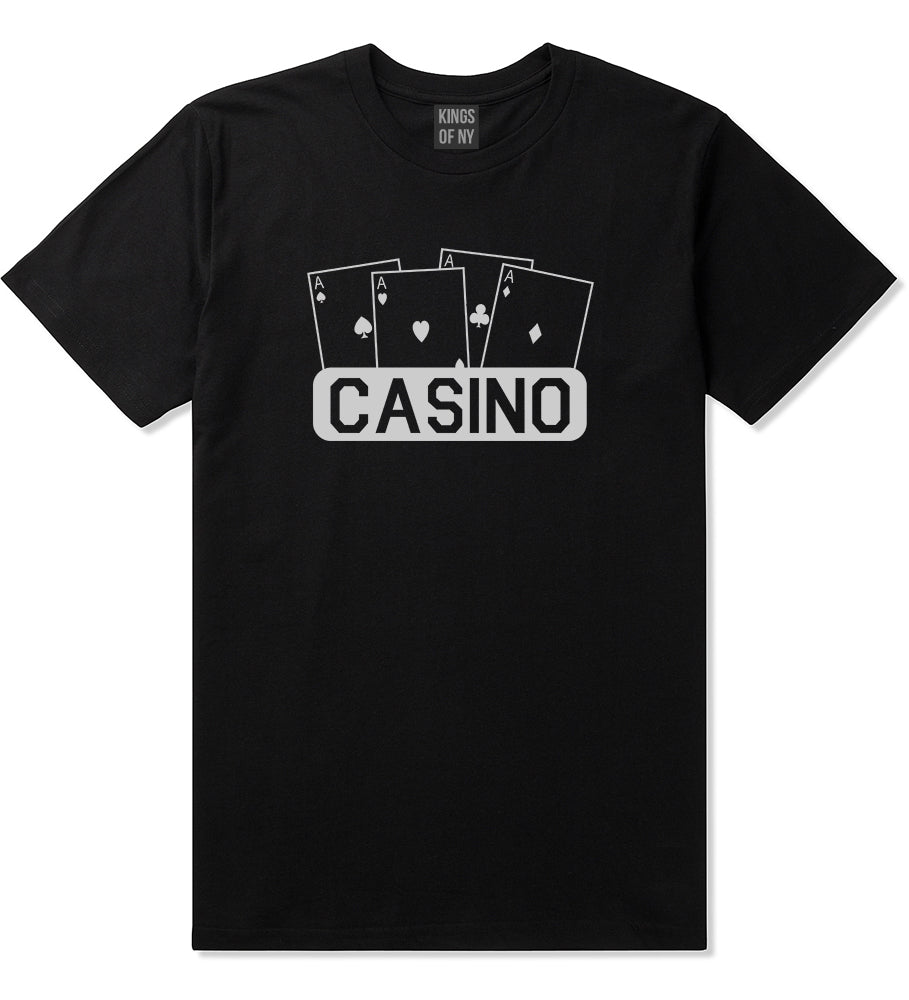 Casino Ace Cards Black T-Shirt by Kings Of NY