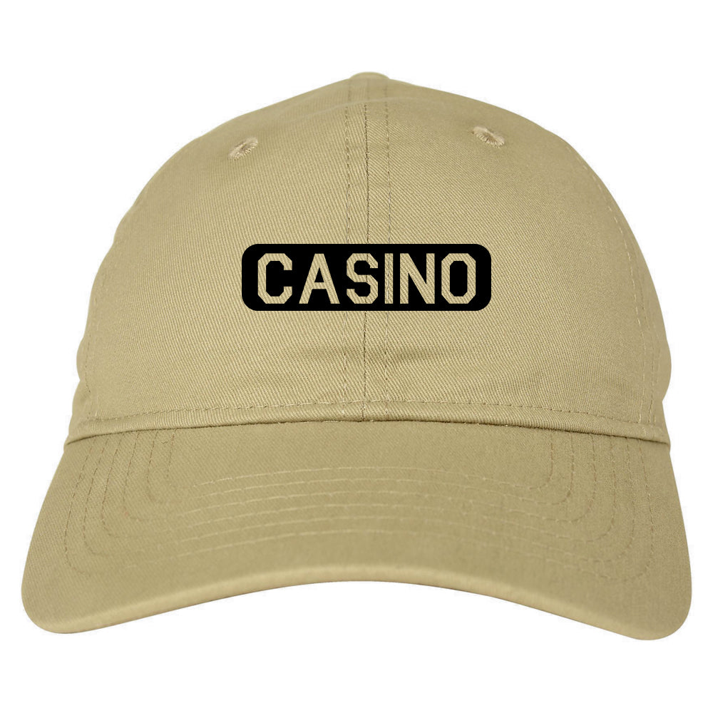 Casino Dad Hat Baseball Cap Beige