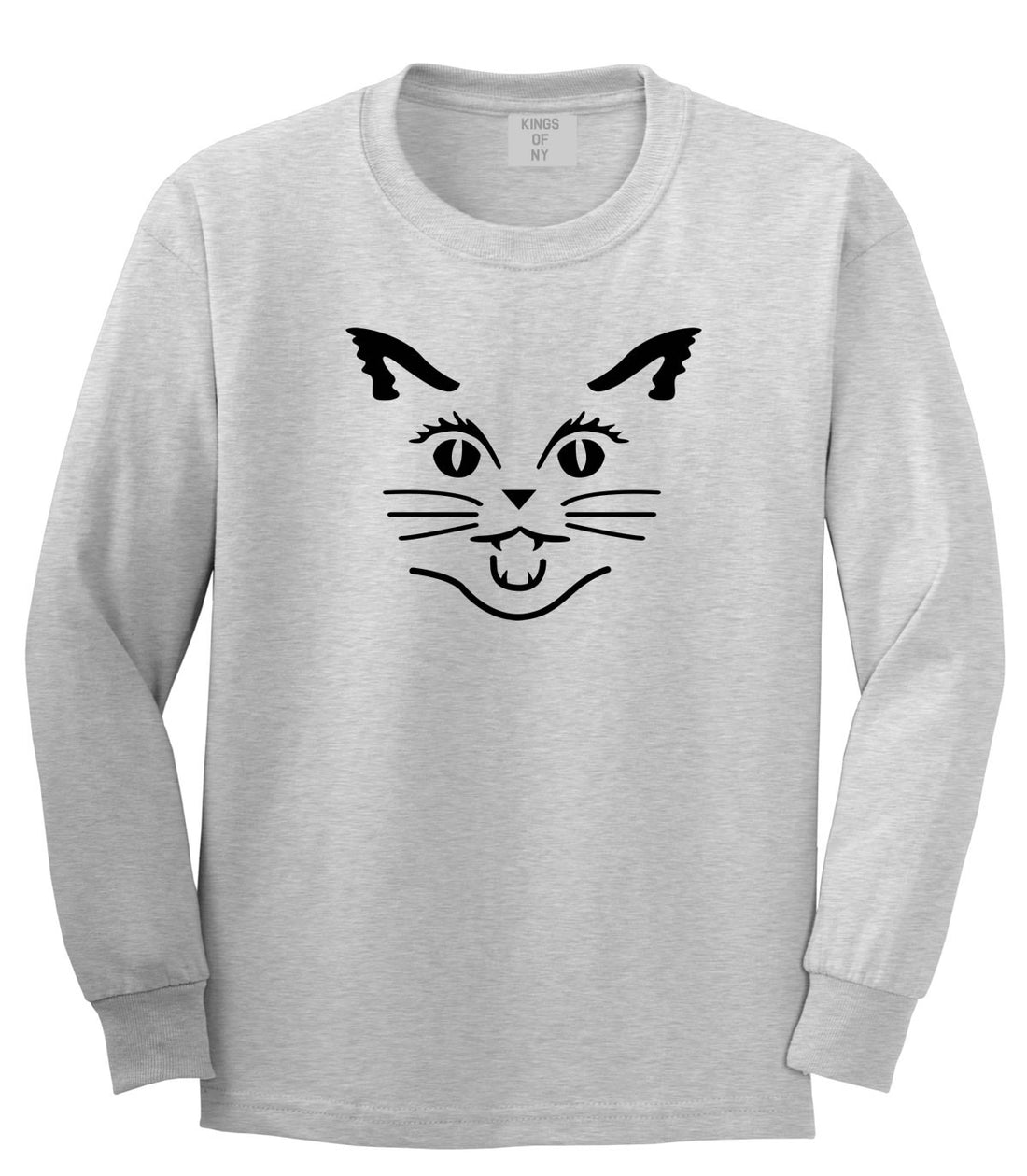 Cat Face Halloween Long Sleeve T-Shirt