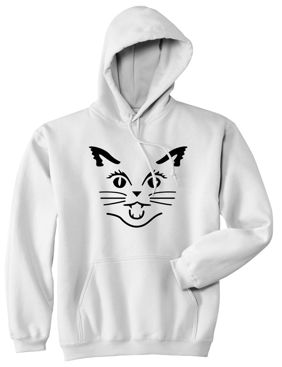 Cat Face Halloween Pullover Hoodie