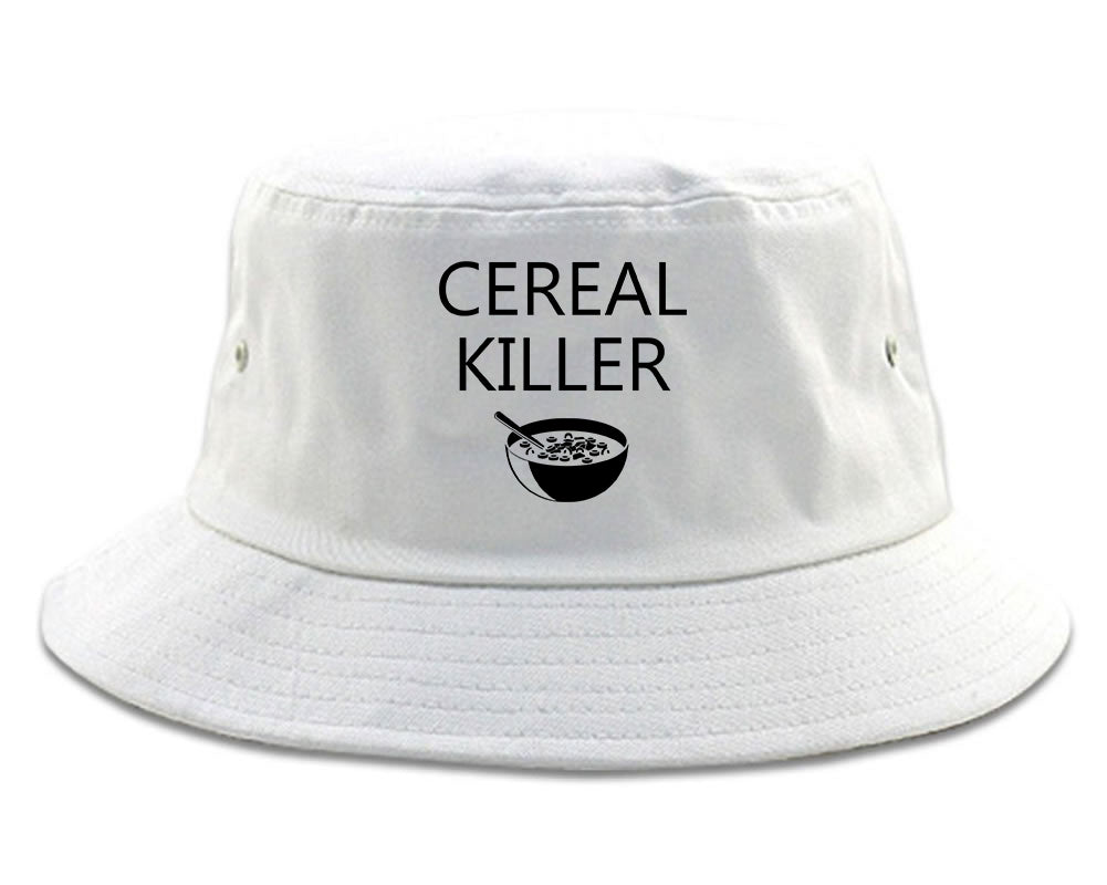Cereal Killer Funny Halloween Mens Bucket Hat White