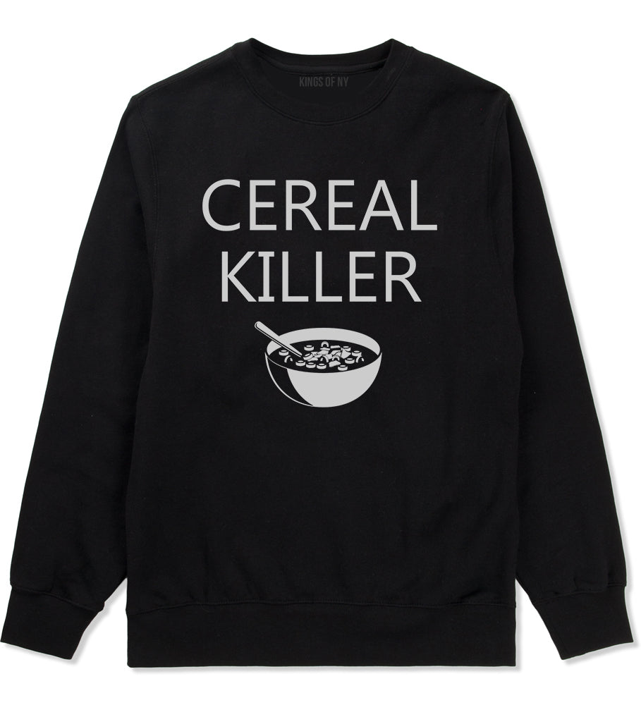 Cereal Killer Funny Halloween Mens Crewneck Sweatshirt Black